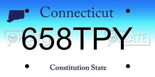 658TPY Connecticut License Plate