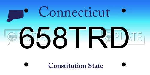 658TRD Connecticut License Plate