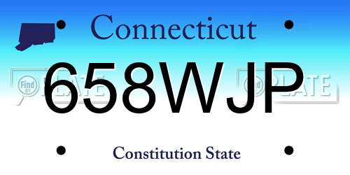 658WJP Connecticut License Plate