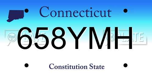 658YMH Connecticut License Plate