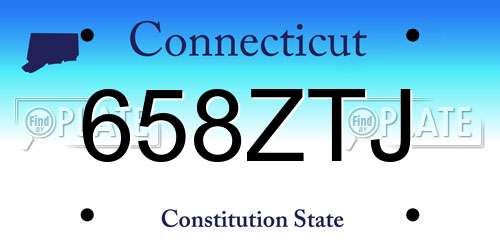 658ZTJ Connecticut License Plate