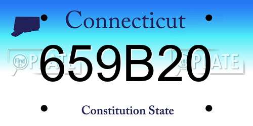 659B20 Connecticut License Plate