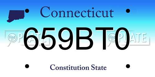659BT0 Connecticut License Plate