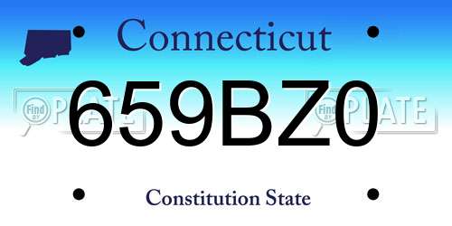 659BZ0 Connecticut License Plate
