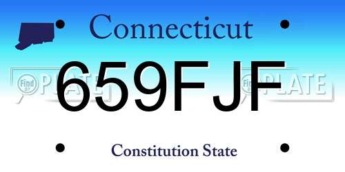 659FJF Connecticut License Plate
