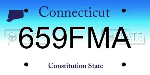 659FMA Connecticut License Plate