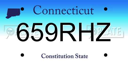 659RHZ Connecticut License Plate