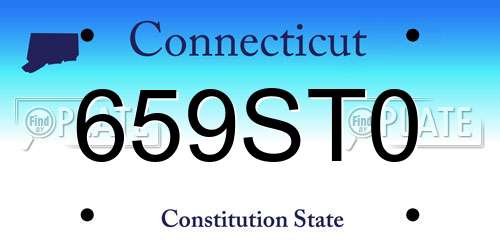 659ST0 Connecticut License Plate