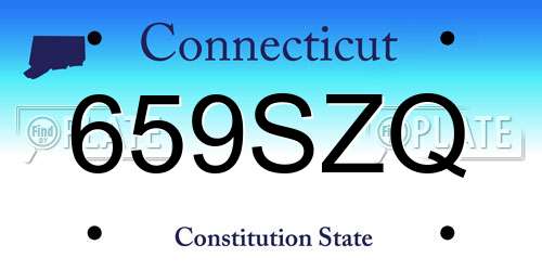659SZQ Connecticut License Plate