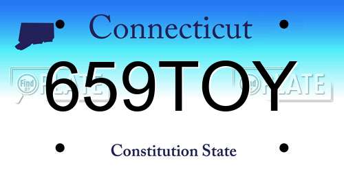 659TOY Connecticut License Plate
