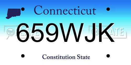 659WJK Connecticut License Plate