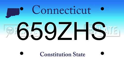 659ZHS Connecticut License Plate