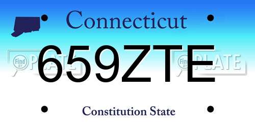 659ZTE Connecticut License Plate