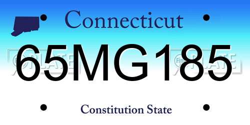 65MG185 Connecticut License Plate