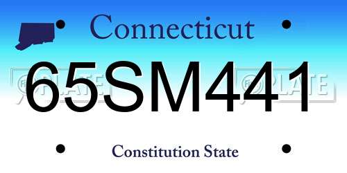 65SM441 Connecticut License Plate