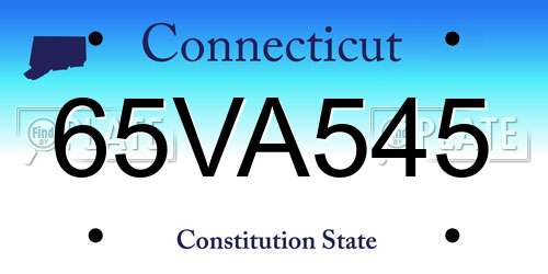 65VA545 Connecticut License Plate
