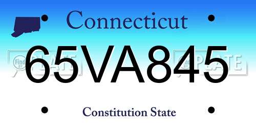 65VA845 Connecticut License Plate