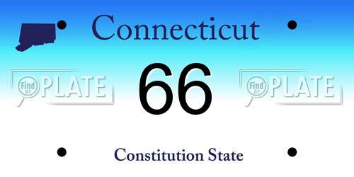 66 Connecticut License Plate