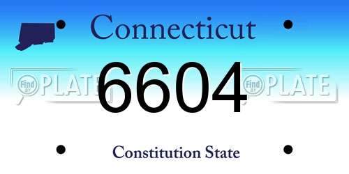 6604 Connecticut License Plate