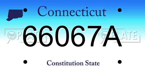 66067A Connecticut License Plate