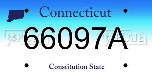 66097A Connecticut License Plate