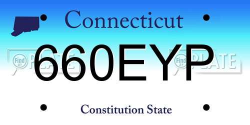 660EYP Connecticut License Plate