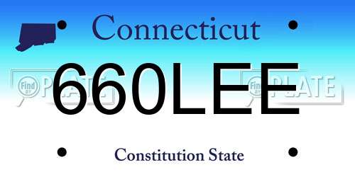 660LEE Connecticut License Plate