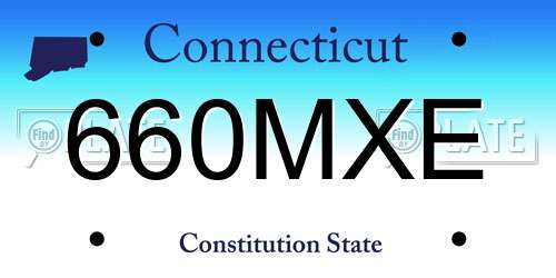 660MXE Connecticut License Plate