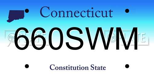 660SWM Connecticut License Plate
