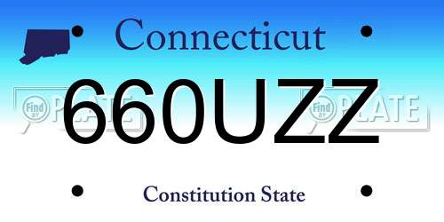 660UZZ Connecticut License Plate