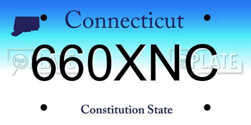 660XNC Connecticut License Plate