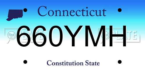 660YMH Connecticut License Plate