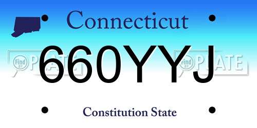 660YYJ Connecticut License Plate