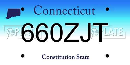 660ZJT Connecticut License Plate