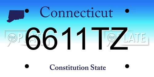 6611TZ Connecticut License Plate