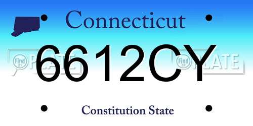6612CY Connecticut License Plate