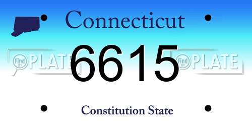 6615 Connecticut License Plate