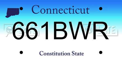 661BWR Connecticut License Plate