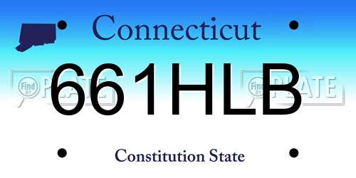 661HLB Connecticut License Plate