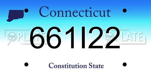 661I22 Connecticut License Plate