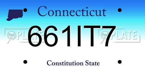 661IT7 Connecticut License Plate