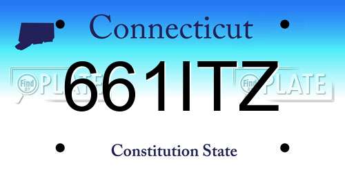 661ITZ Connecticut License Plate