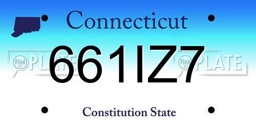 661IZ7 Connecticut License Plate