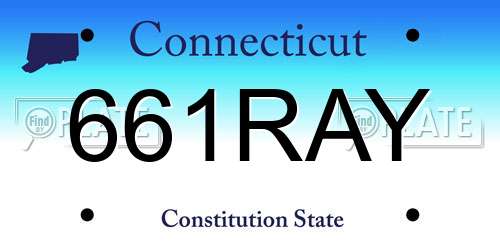 661RAY Connecticut License Plate