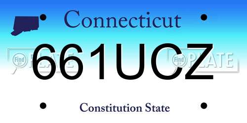 661UCZ Connecticut License Plate