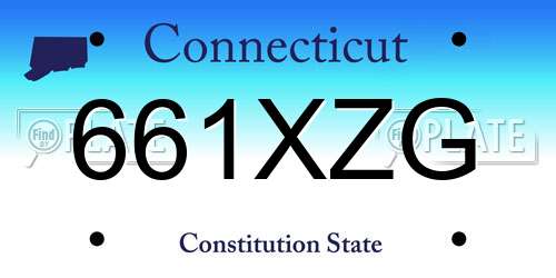 661XZG Connecticut License Plate