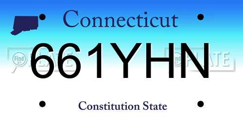 661YHN Connecticut License Plate