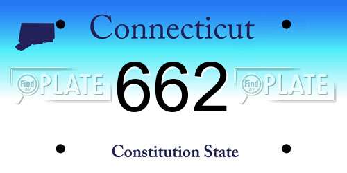 662 Connecticut License Plate