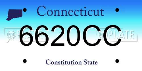 6620CC Connecticut License Plate
