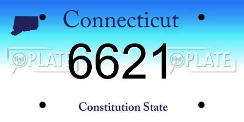 6621 Connecticut License Plate